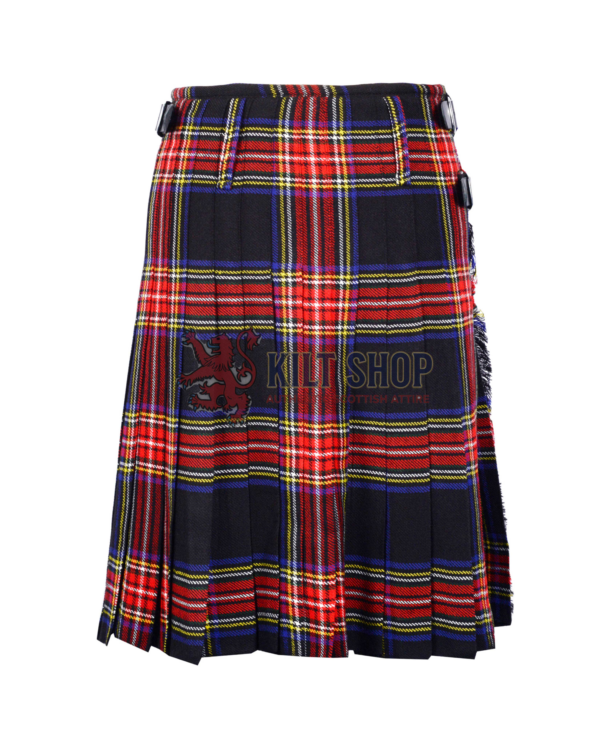 Black Stewart Tartan 8 Yard Kilt