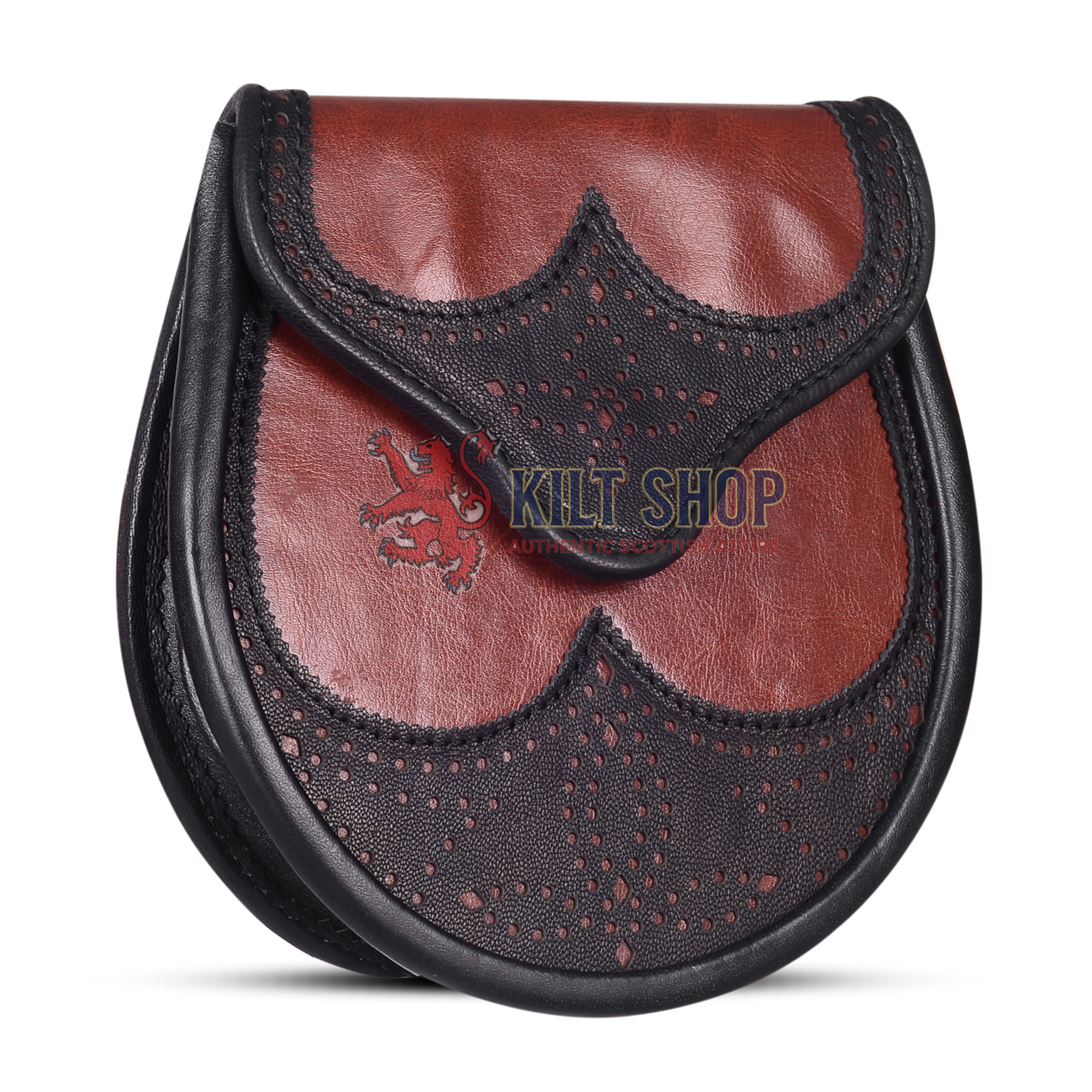 Red Black Two Tone Day Sporran - Image 2