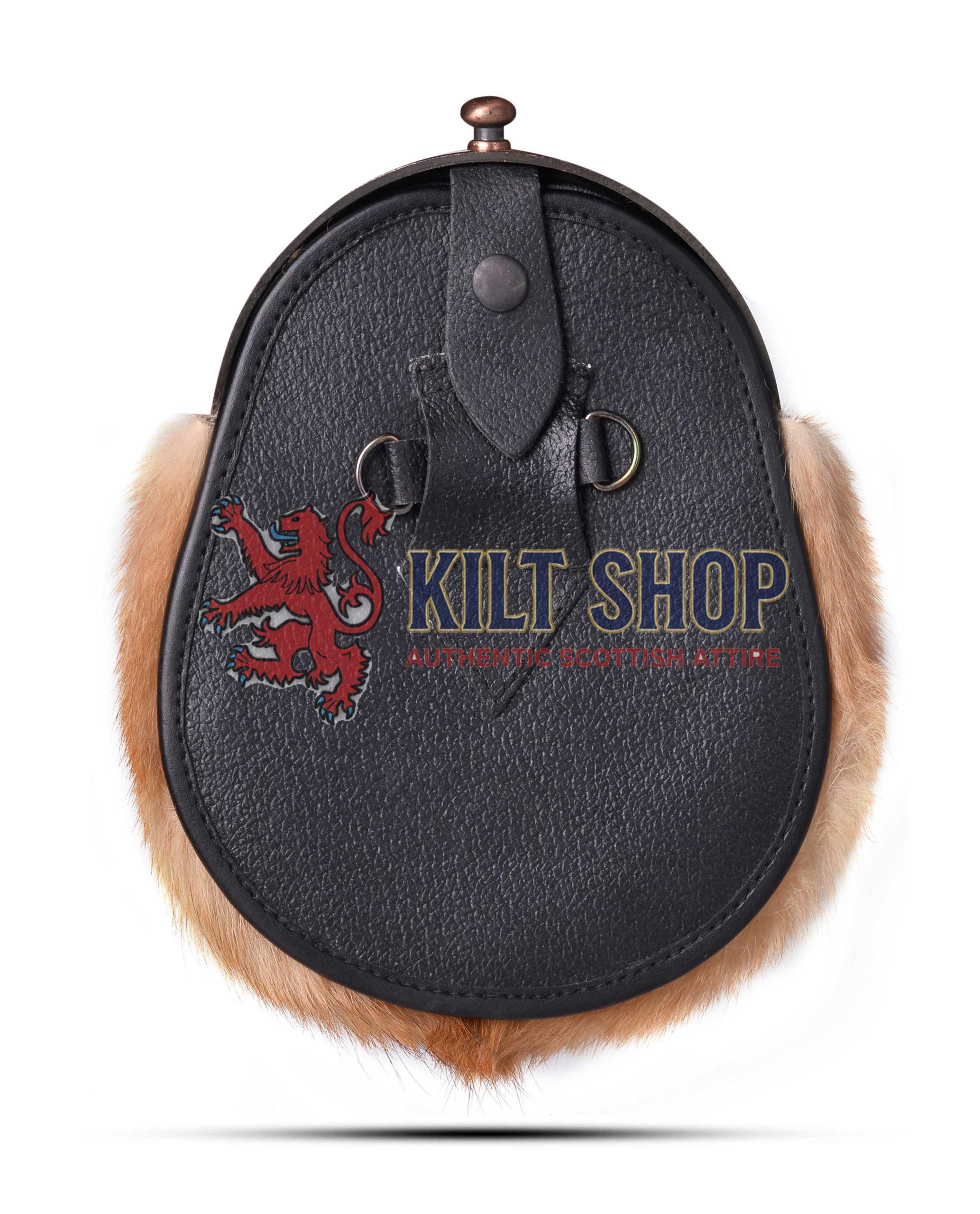 Bronze Highland Cow Red Fox Fur Full Dress Sporran