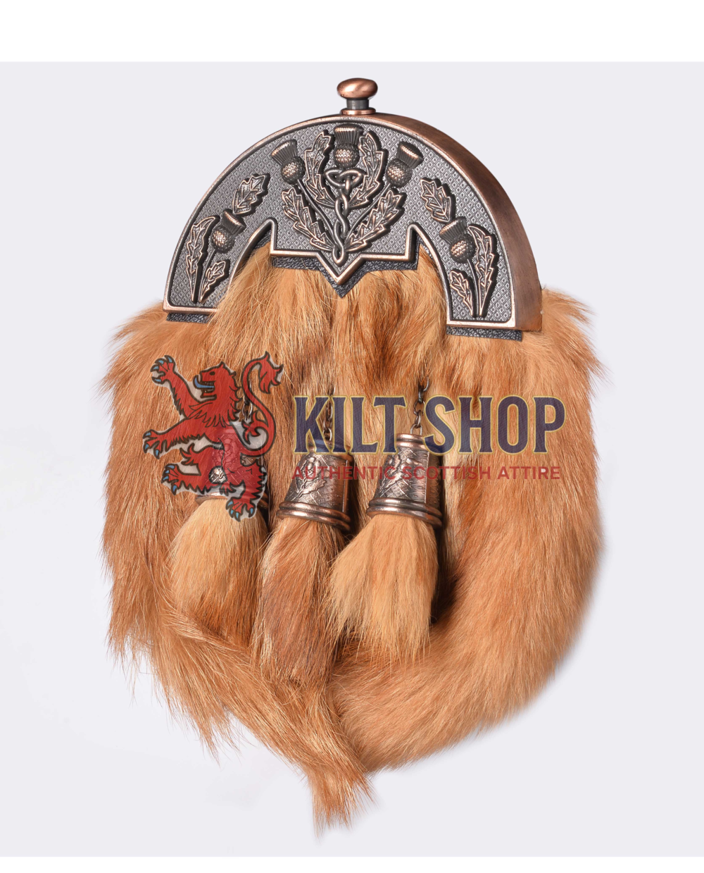 Bronze Thistle Red Fox Full Dress Sporran