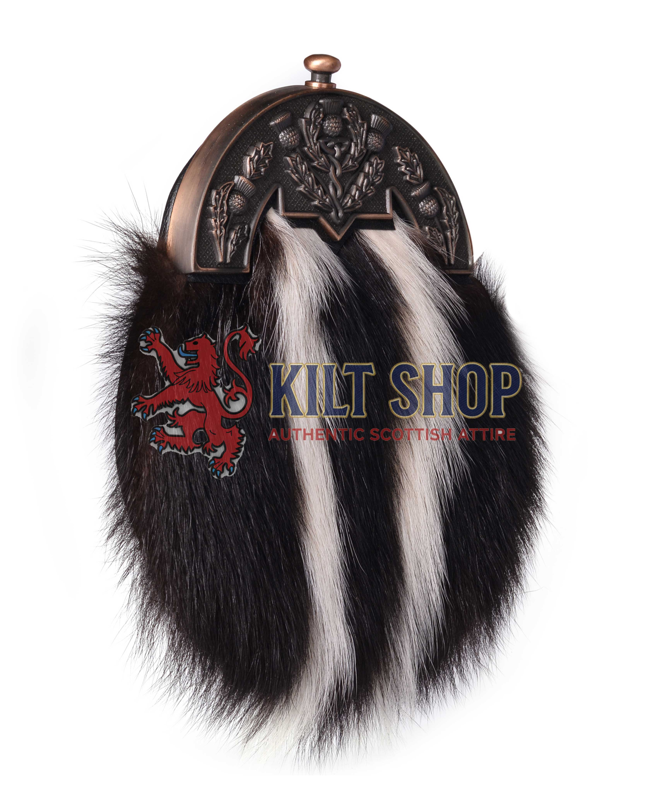 Bronze Thistle Skunk Fur Full Dress Sporran