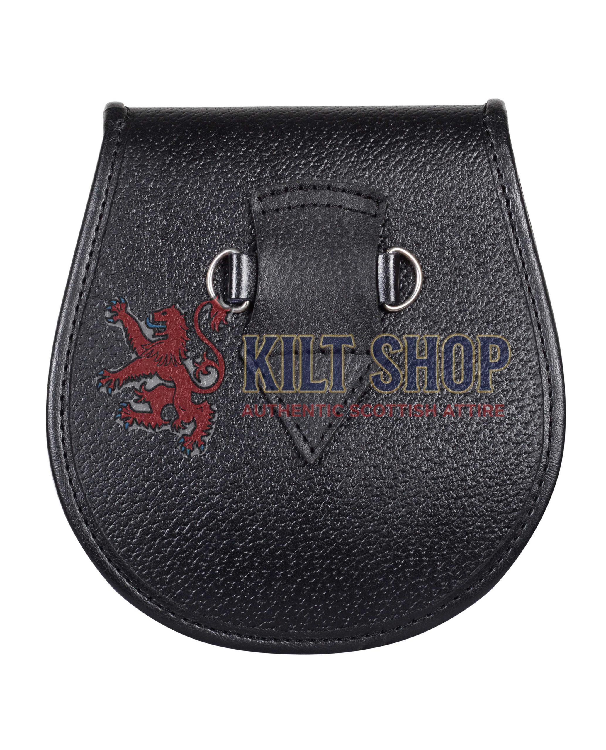 Plain Black Leather Sporran