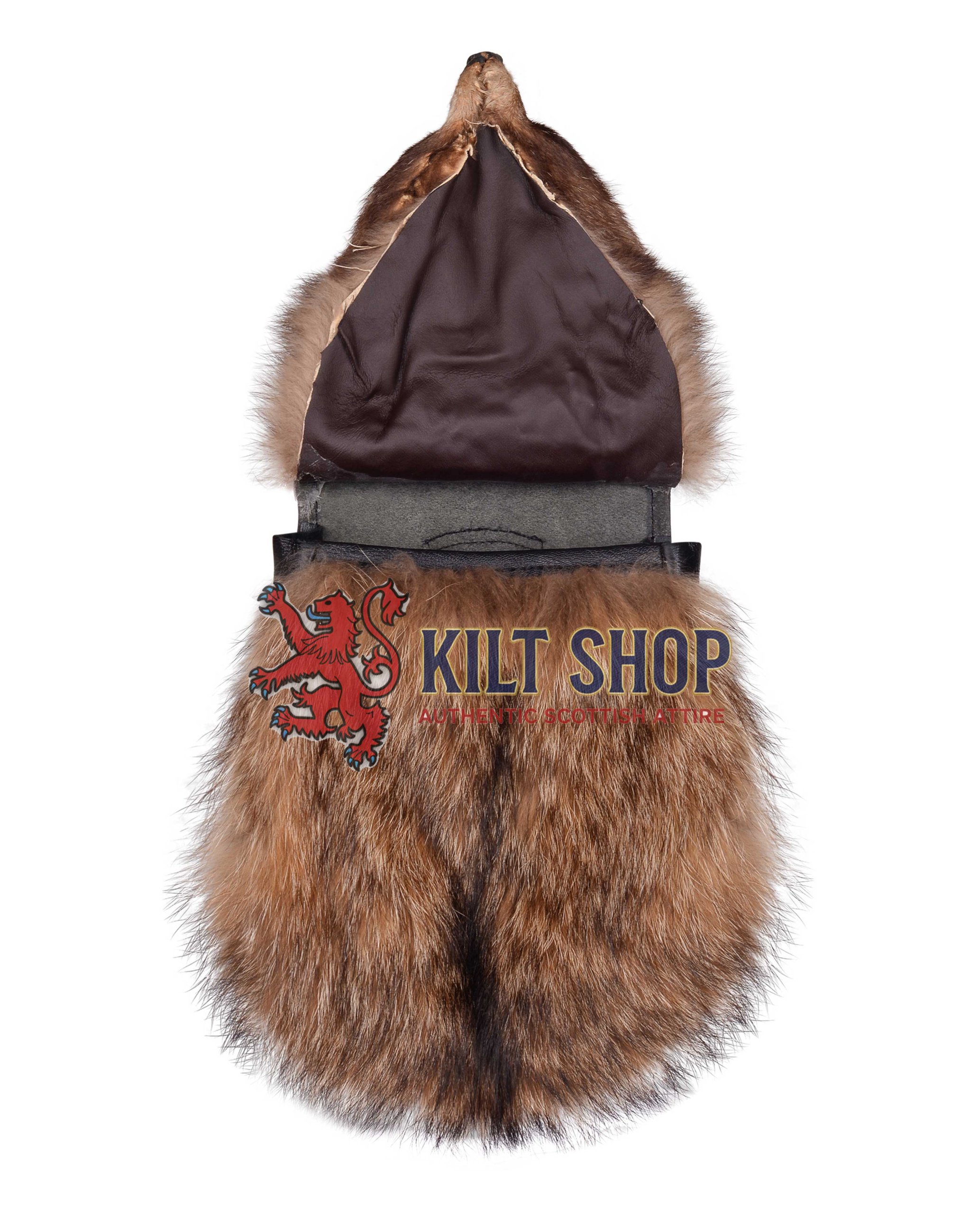 Full Mask Brown Coyote Sporran - Image 2