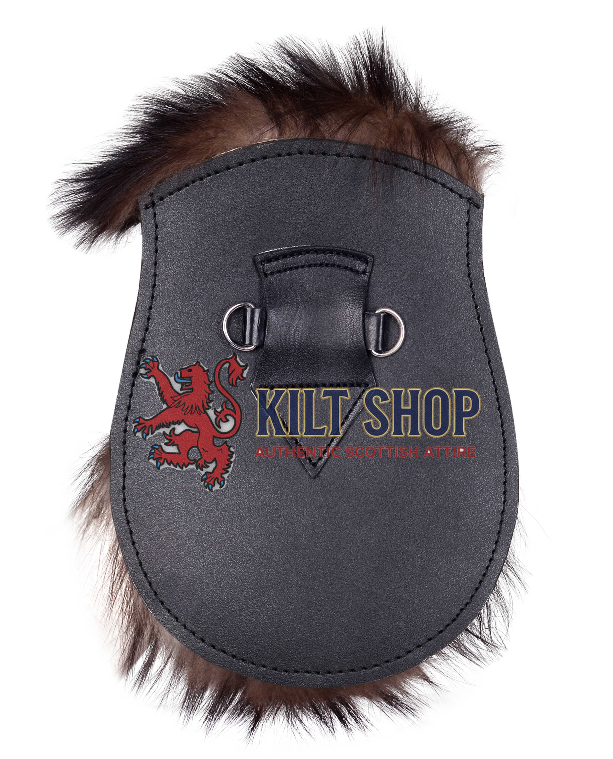 Full Mask Dark Brown Coyote Sporran - Image 2