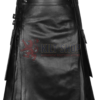 Black Leather Utility Kilt