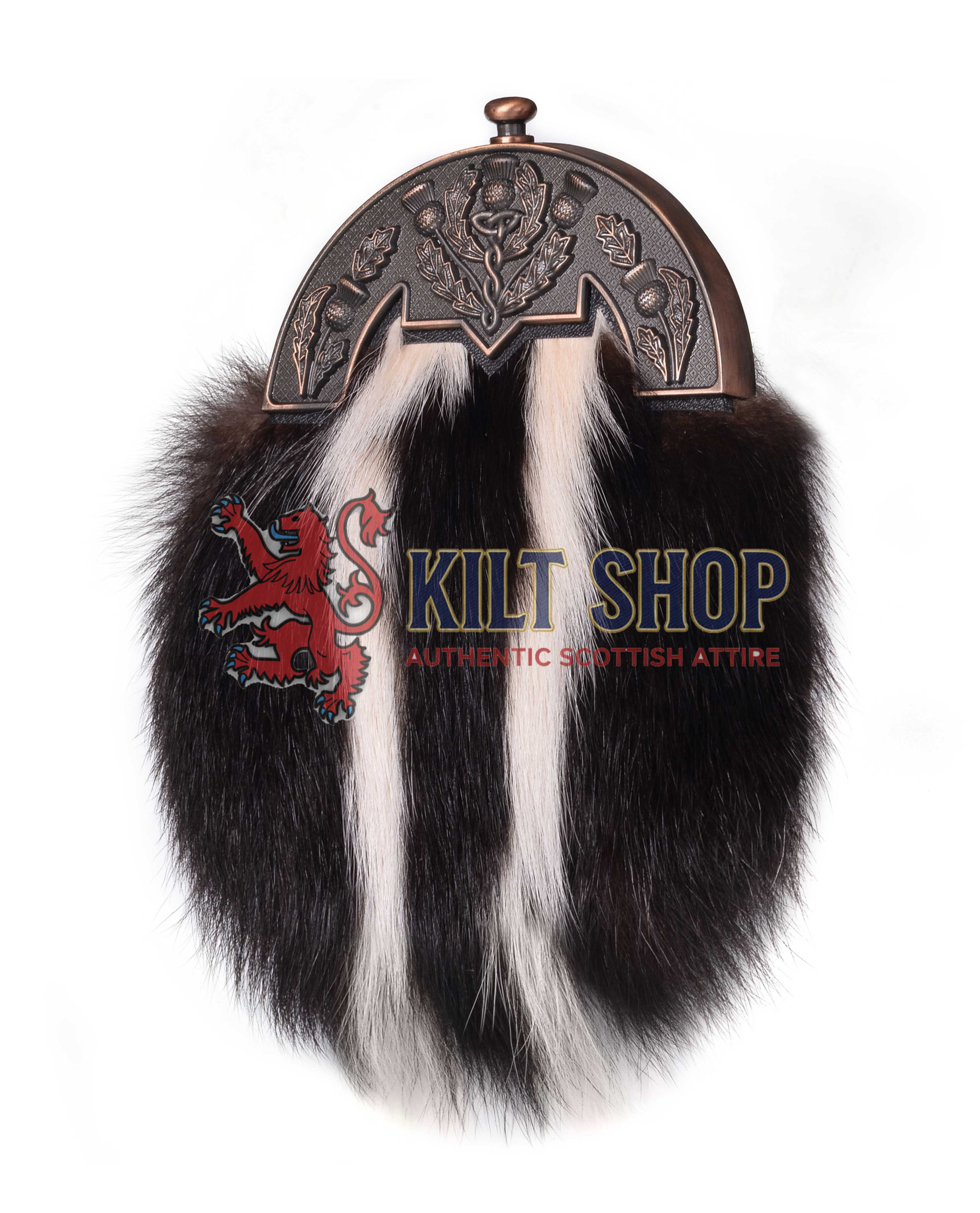 Bronze Thistle Skunk Fur Full Dress Sporran