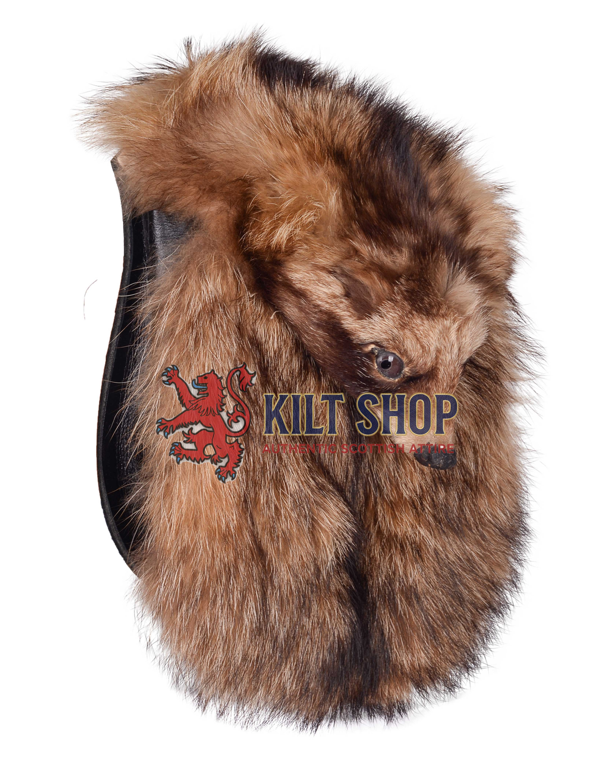 Full Mask Brown Coyote Sporran