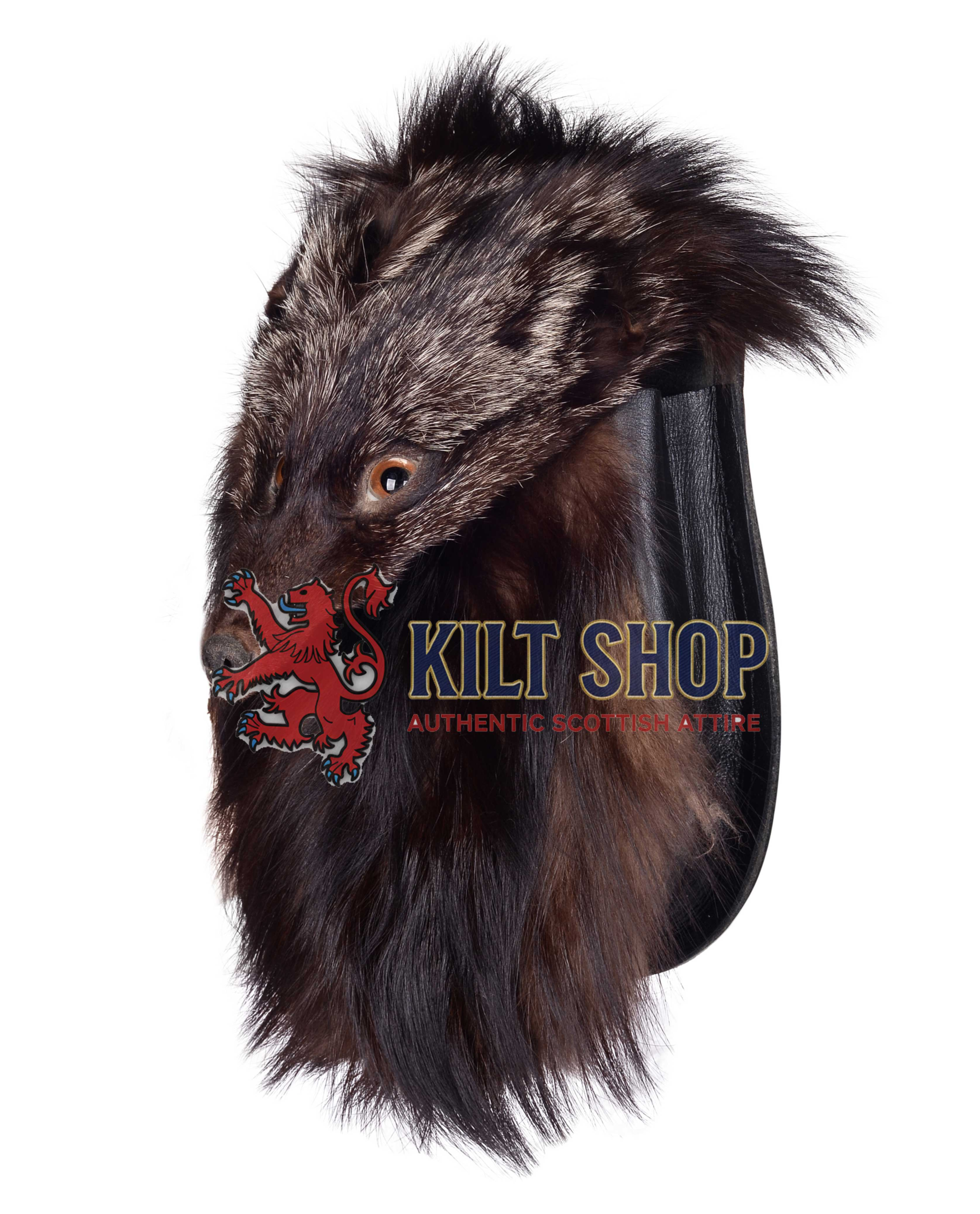 Full Mask Dark Brown Coyote Sporran