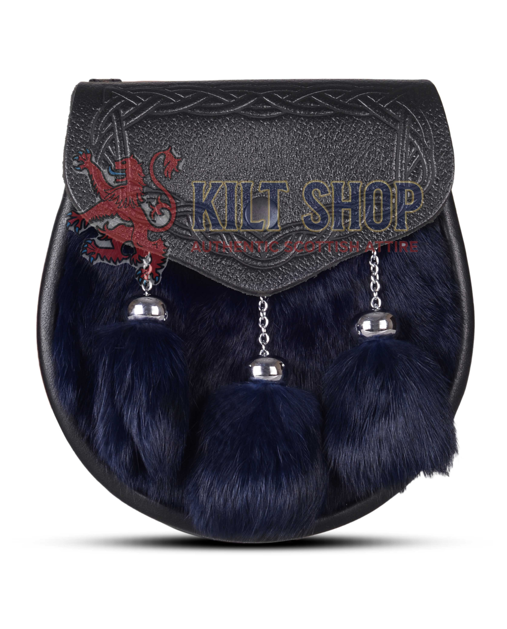 Blue Rabbit Fur Semi Dress Sporran