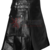 Black Leather Utility Kilt
