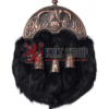 Bronze Highland Cow Black Rabbit Fur Full Dress Sporran