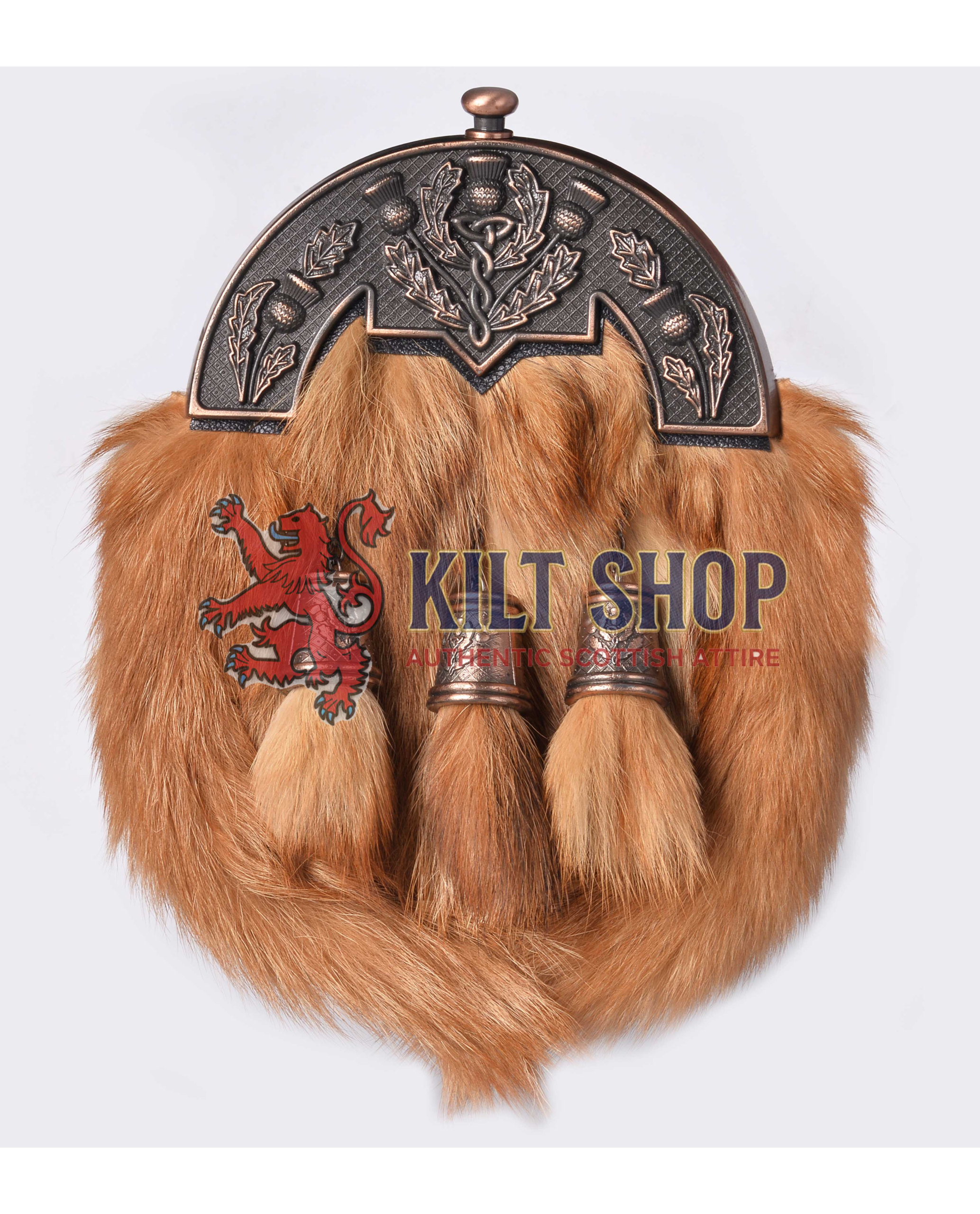 Bronze Thistle Red Fox Full Dress Sporran