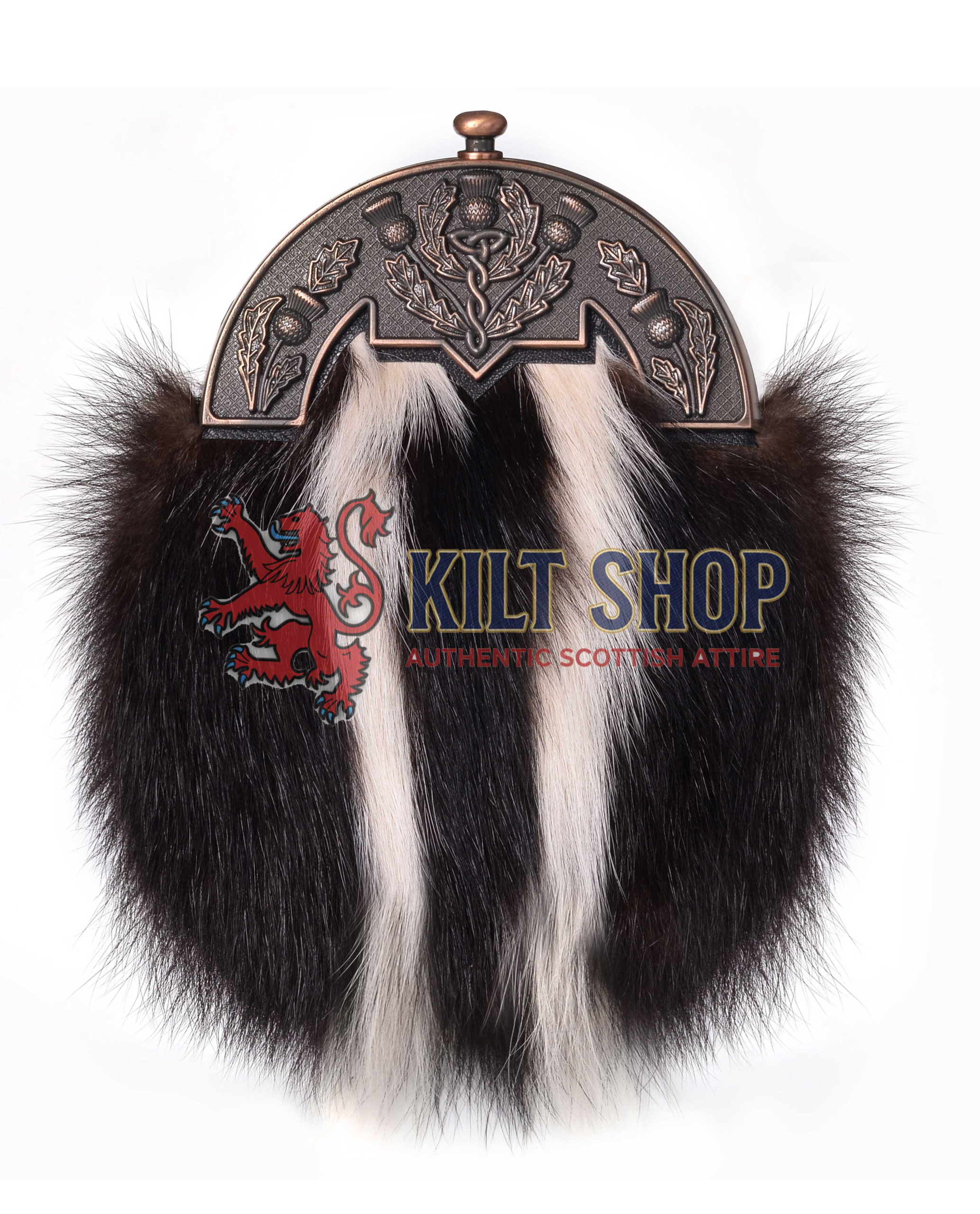 Bronze Thistle Skunk Fur Full Dress Sporran