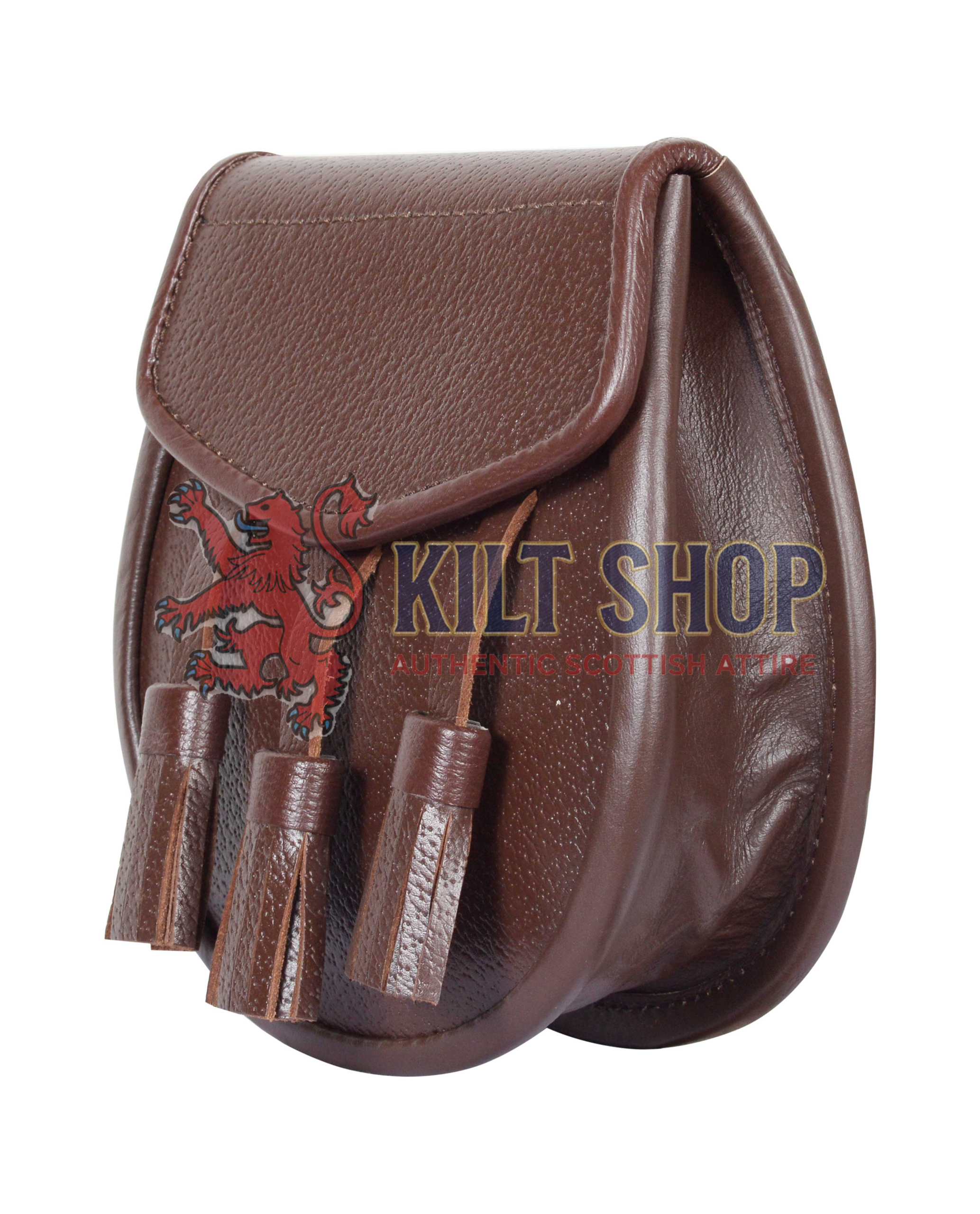 Plain Brown Leather Day Sporran