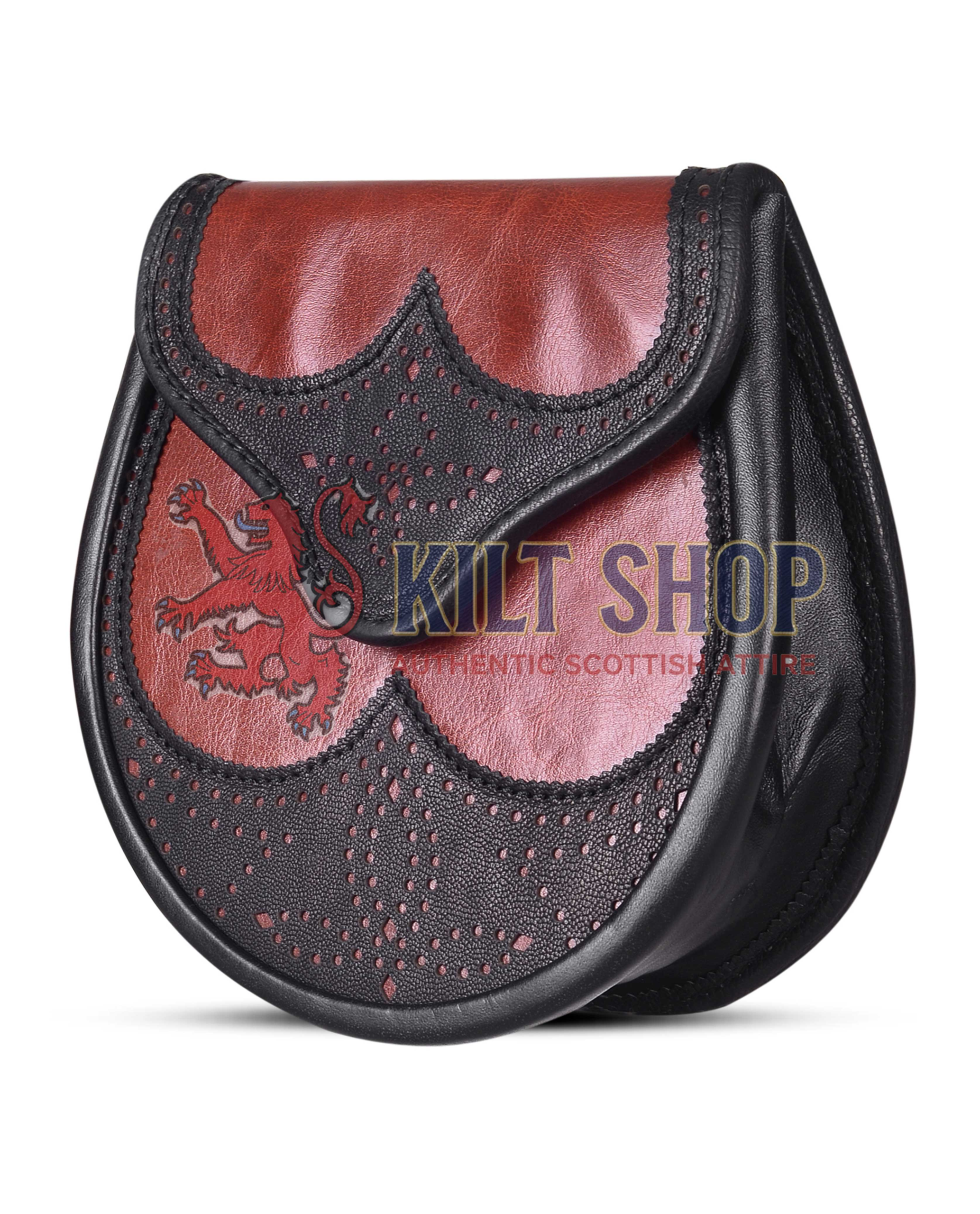 Red Black Two Tone Day Sporran - Image 3