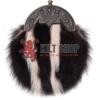 Brass Thistle Skunk Fur Full Dress Sporran