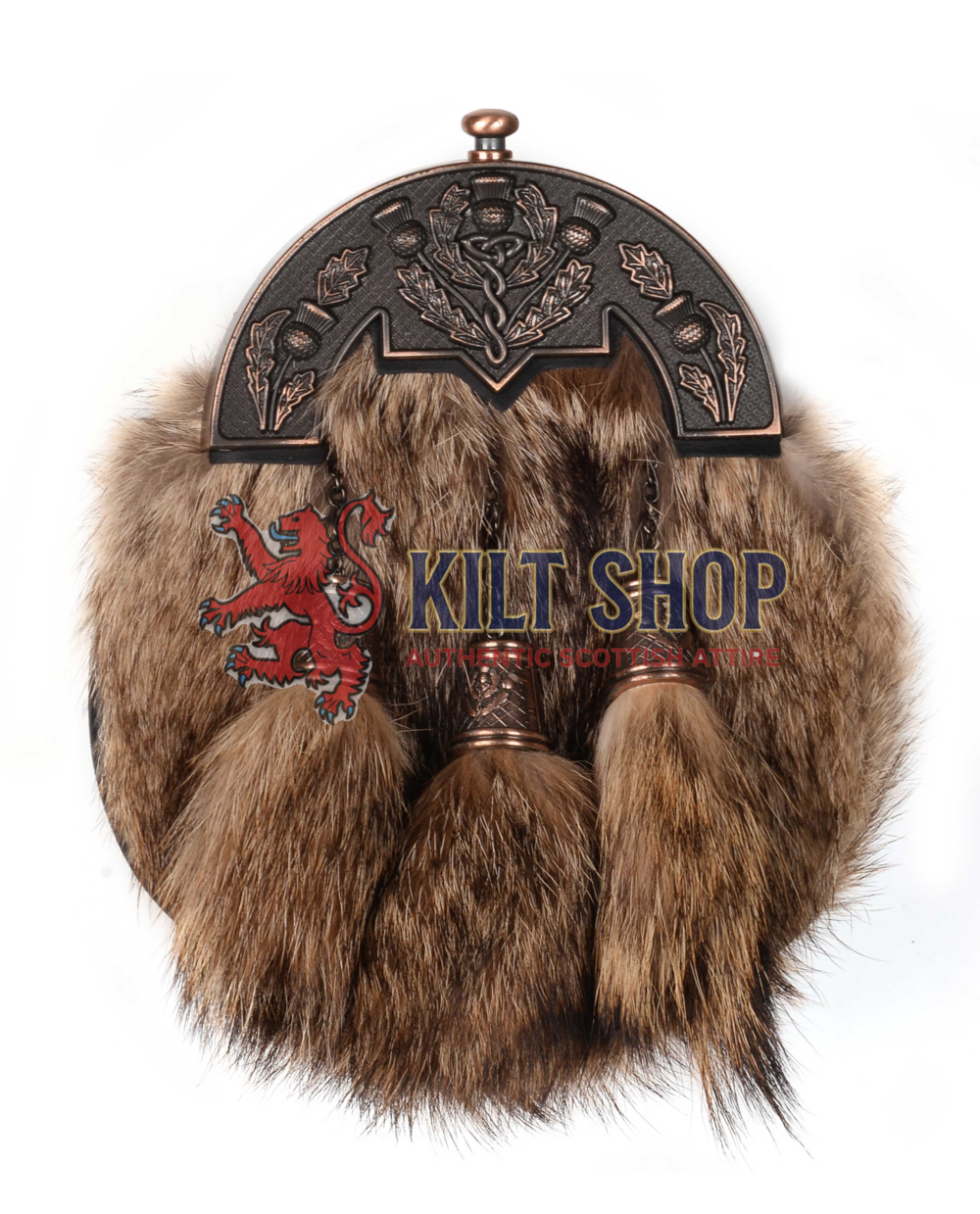 Bronze Thistle Coyote Fur Full Dress Sporran