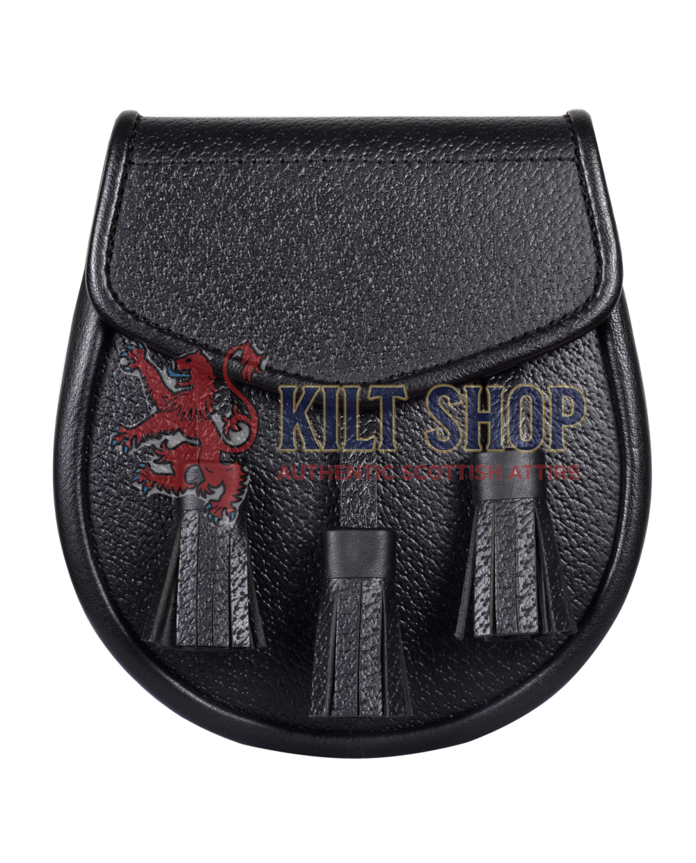 Plain Black Leather Sporran