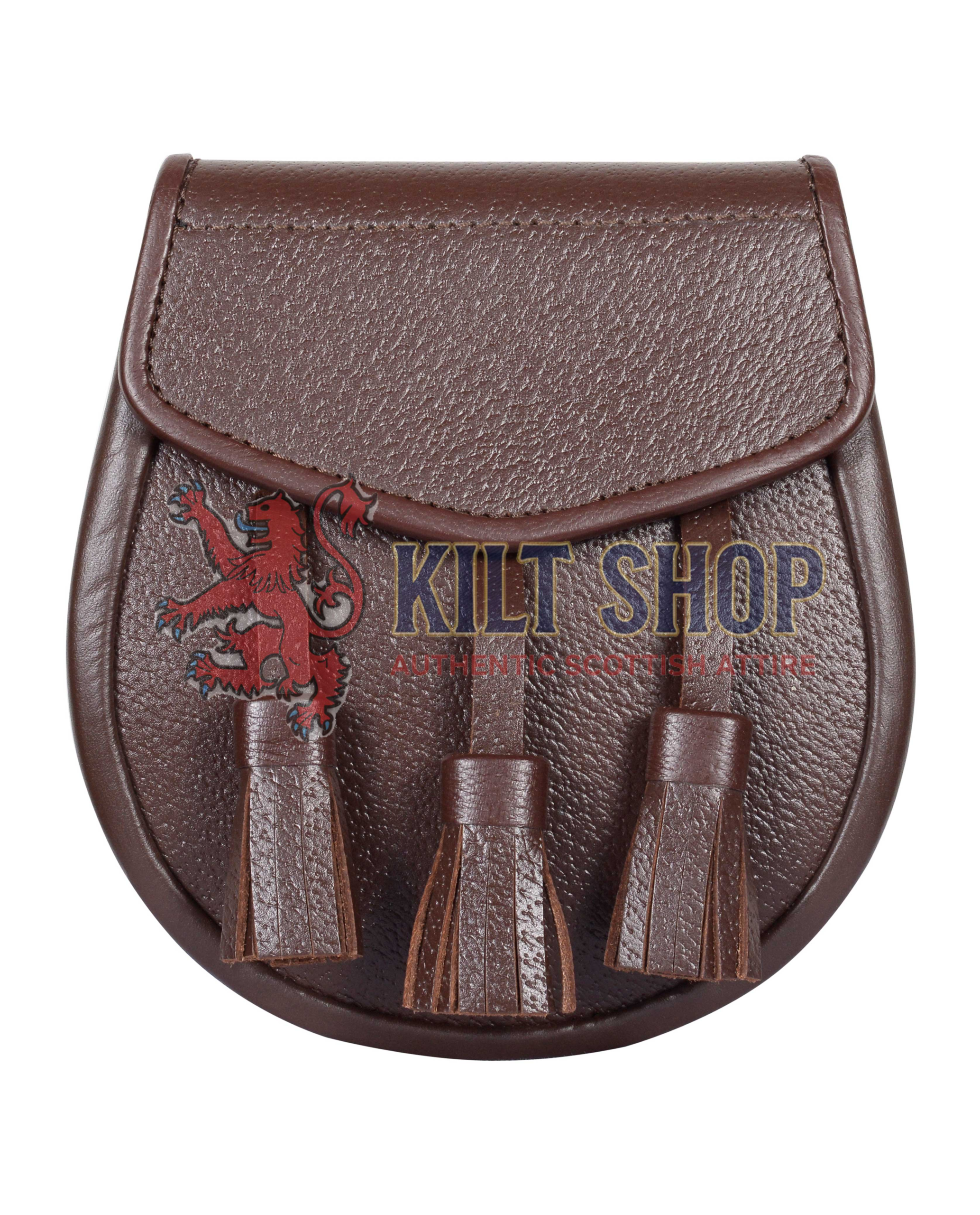 Plain Brown Leather Day Sporran