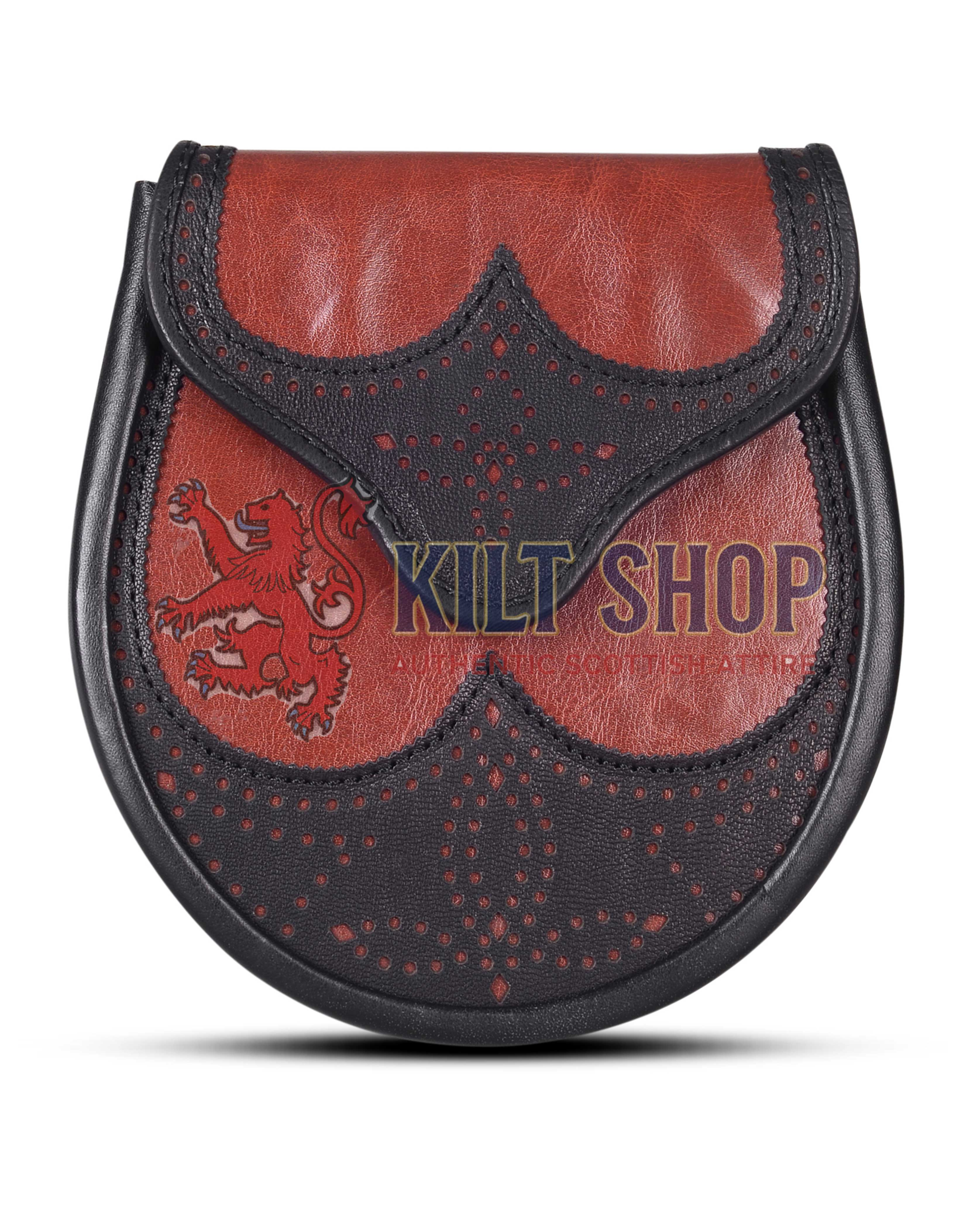 Red Black Two Tone Day Sporran