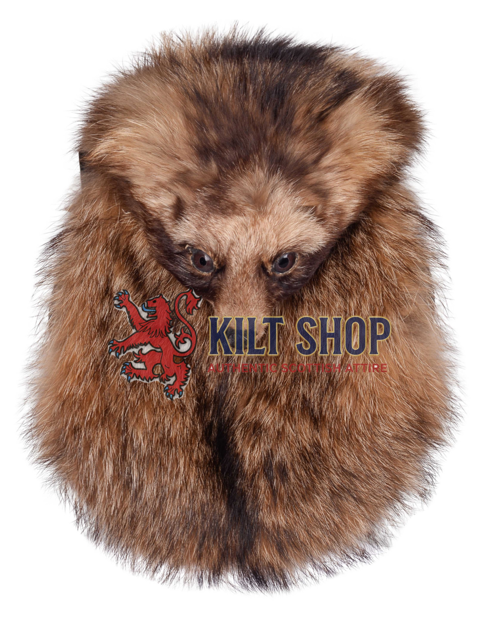 Full Mask Brown Coyote Sporran