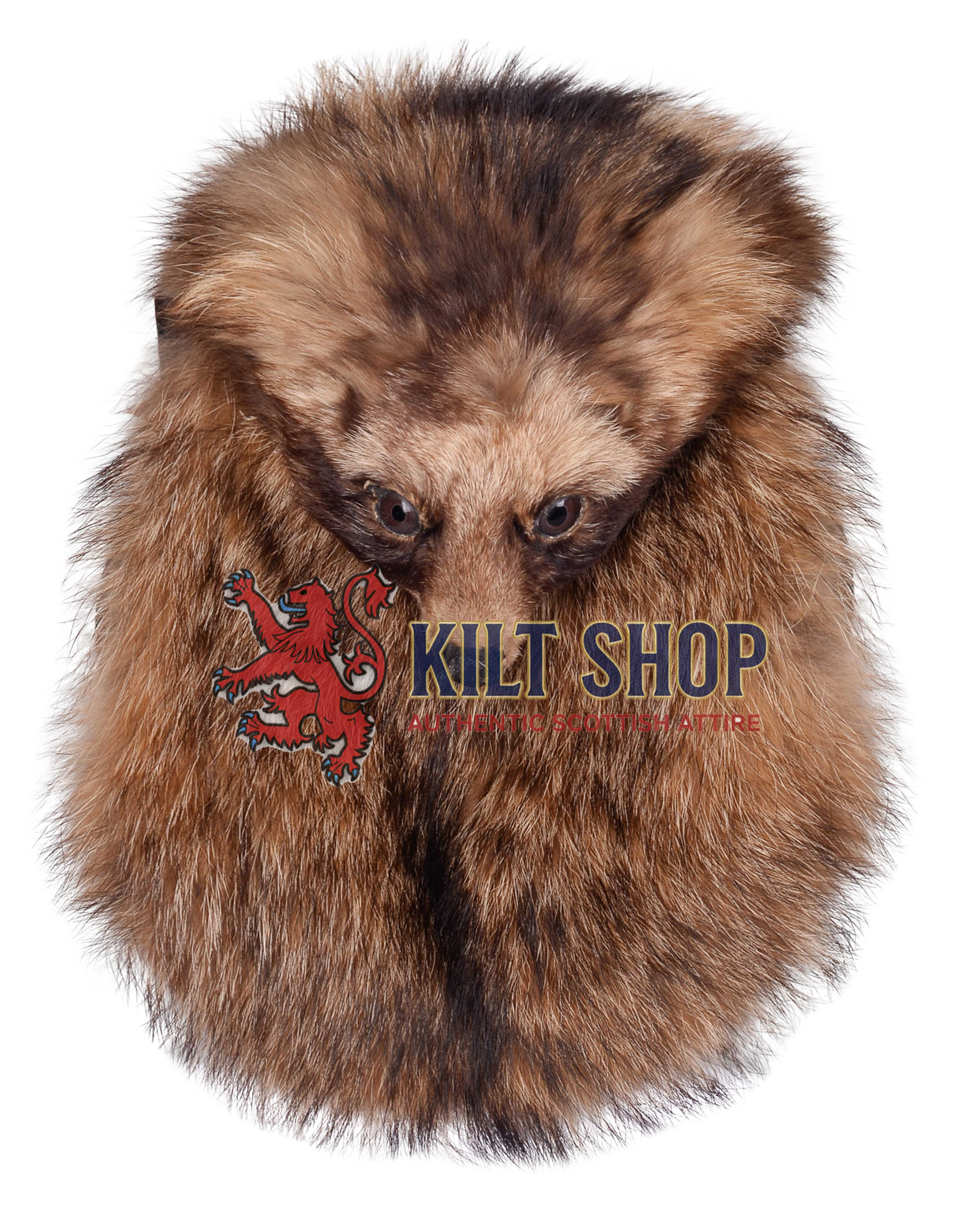 Full Mask Brown Coyote Sporran