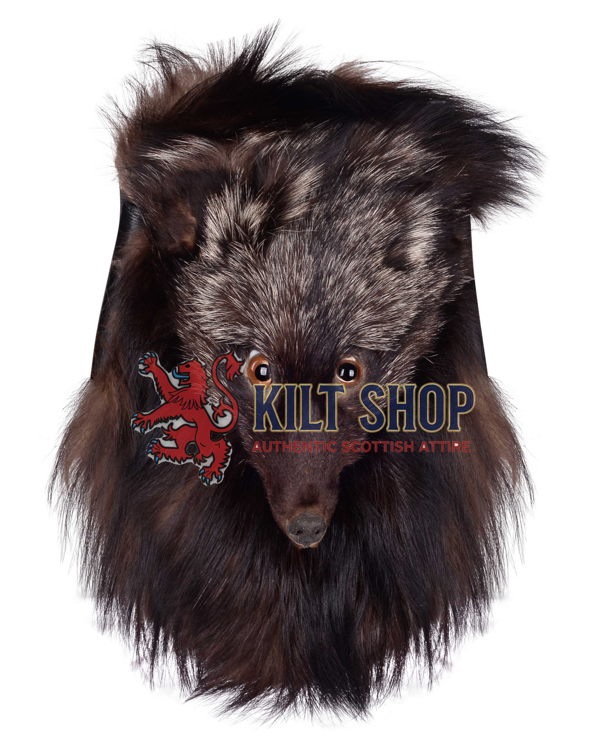 Full Mask Dark Brown Coyote Sporran