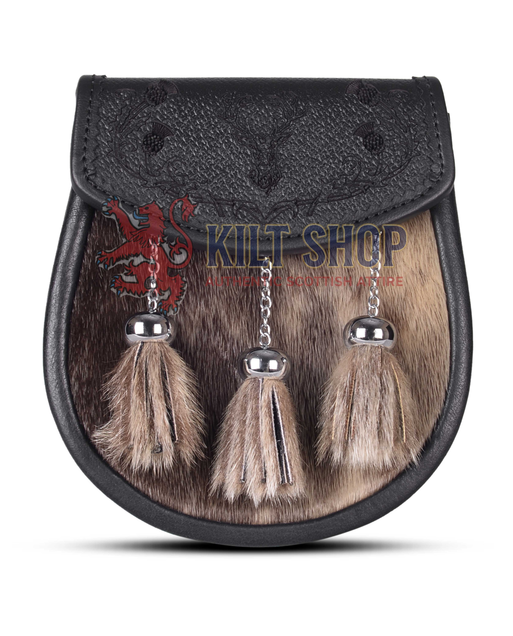 Seal Fur Laser Etching Semi Dress Sporran