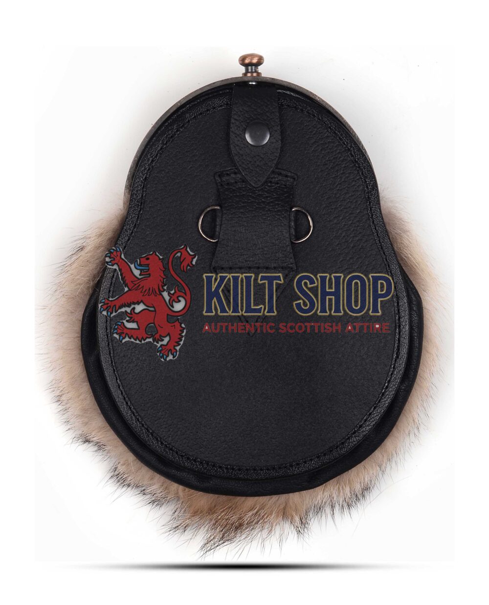 Bronze Highland Cow Coyote Fur Full Dress Sporran