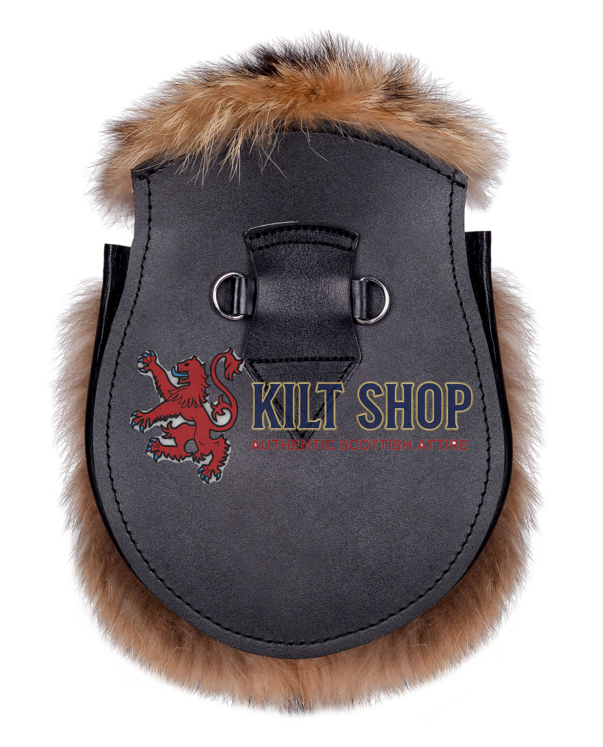 Full Mask Brown Coyote Sporran - Image 5