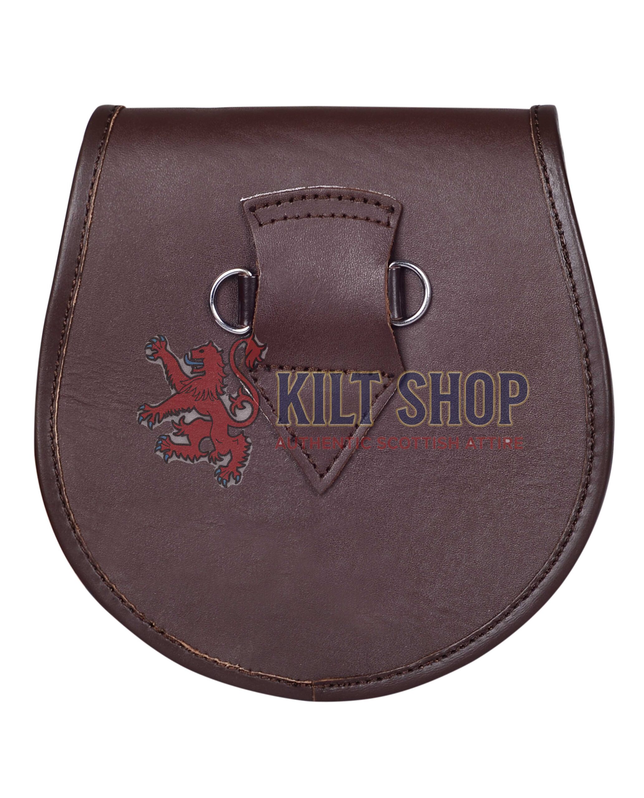 Special Embossed Brown Leather Seal Fur Smei Dress Sporran - Image 4