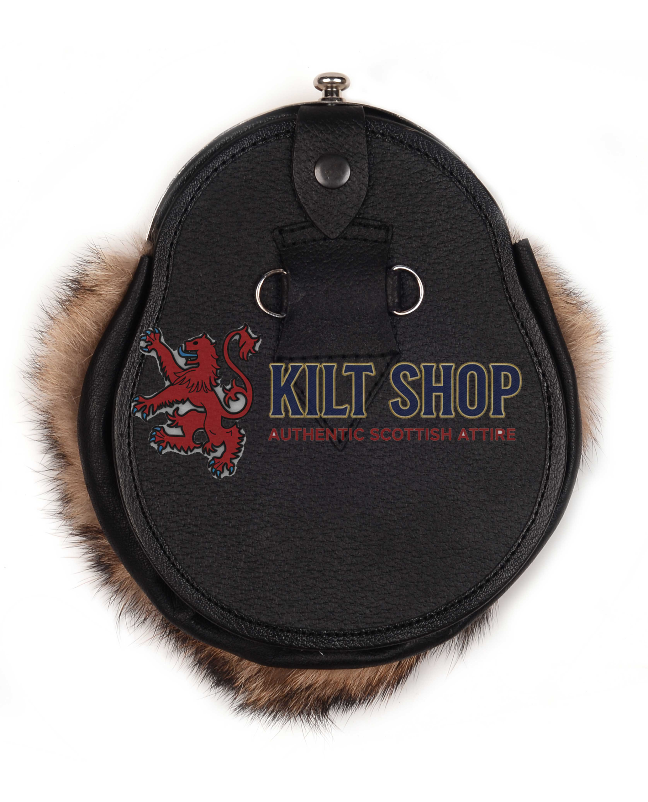 Silver Highland Cow Coyote Fur Full Dress Sporran