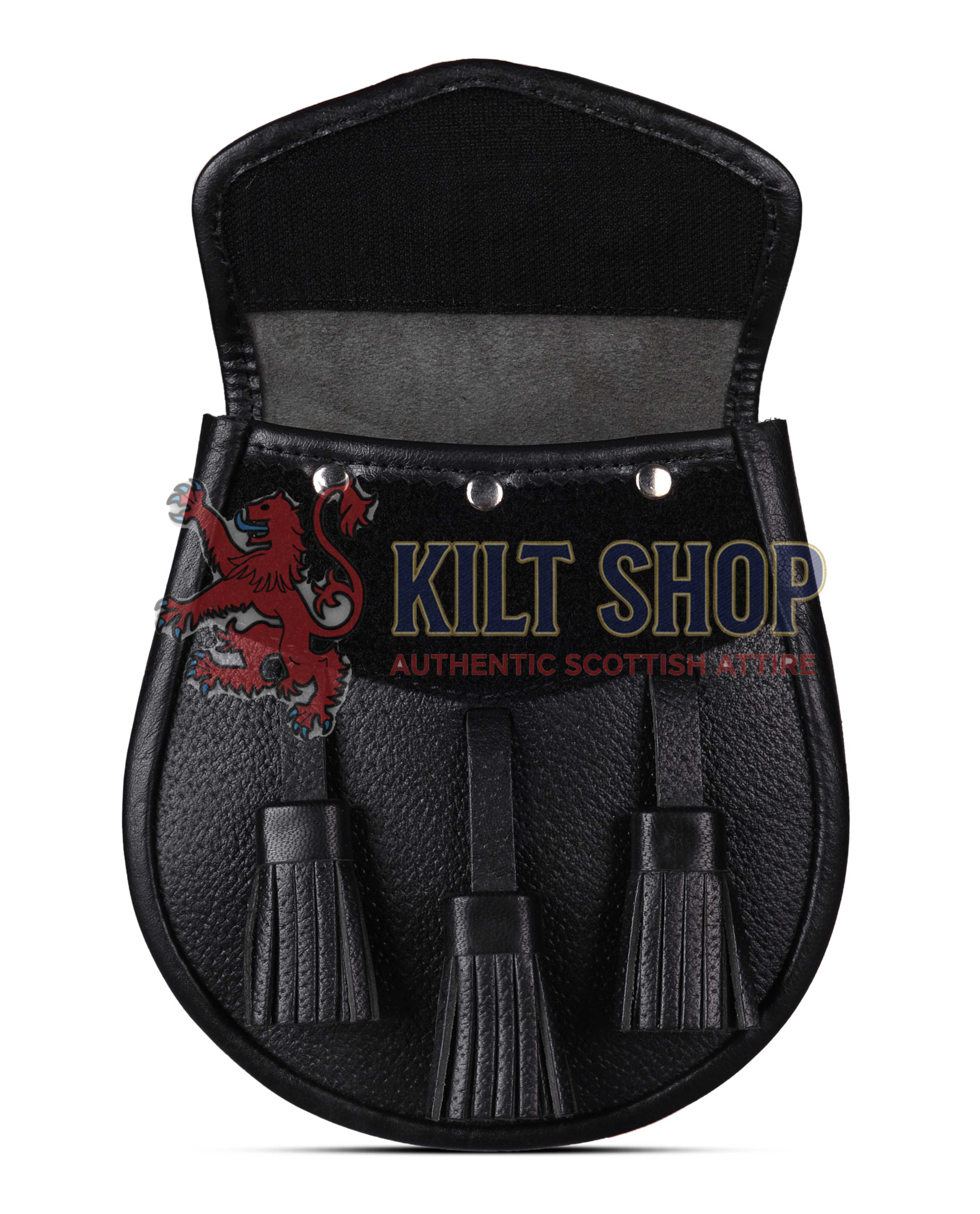 Plain Black Leather Sporran