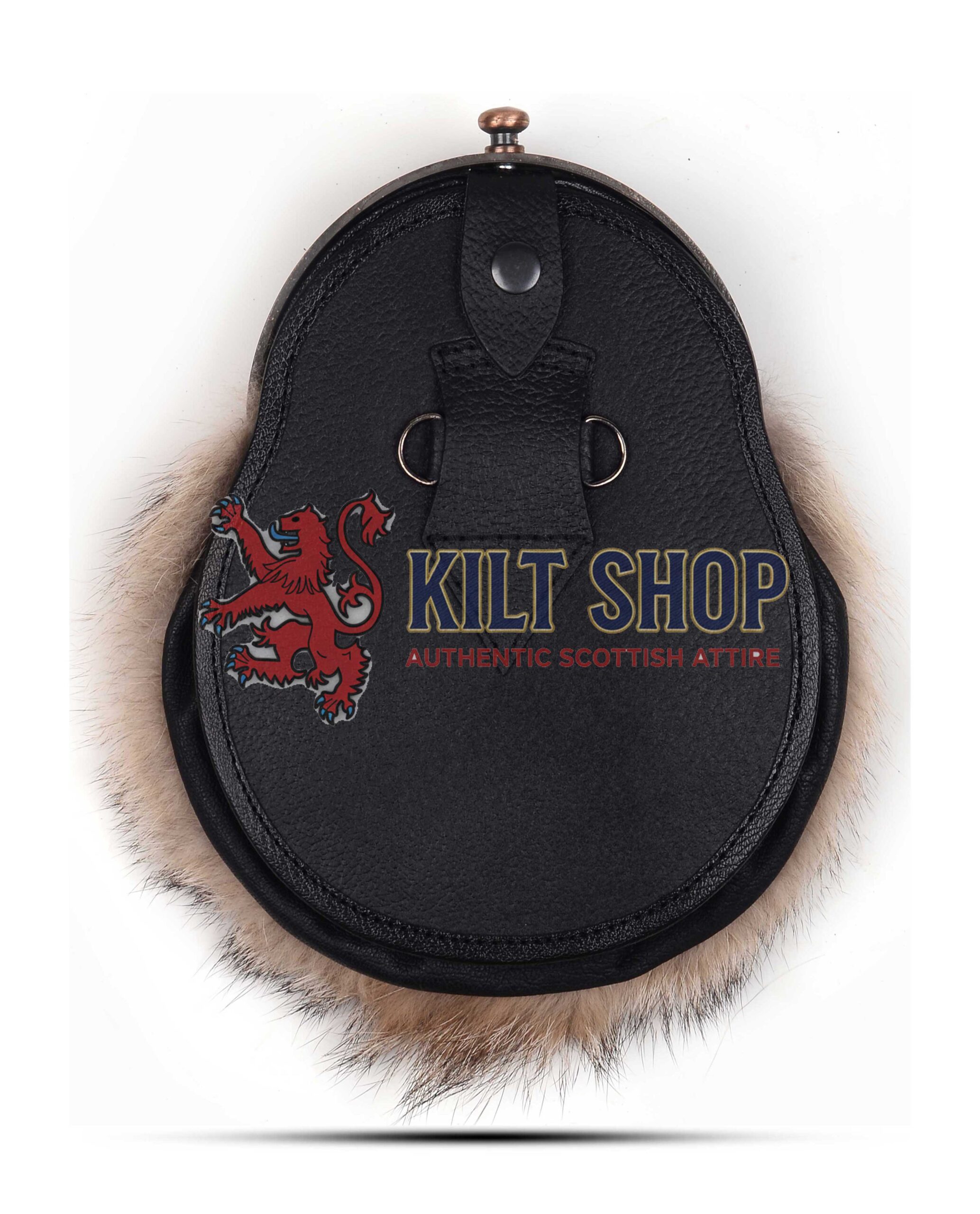 Bronze Highland Cow Coyote Fur Full Dress Sporran