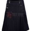 Black Cotton Utility Kilt