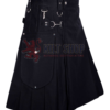 Black Cotton Utility Kilt