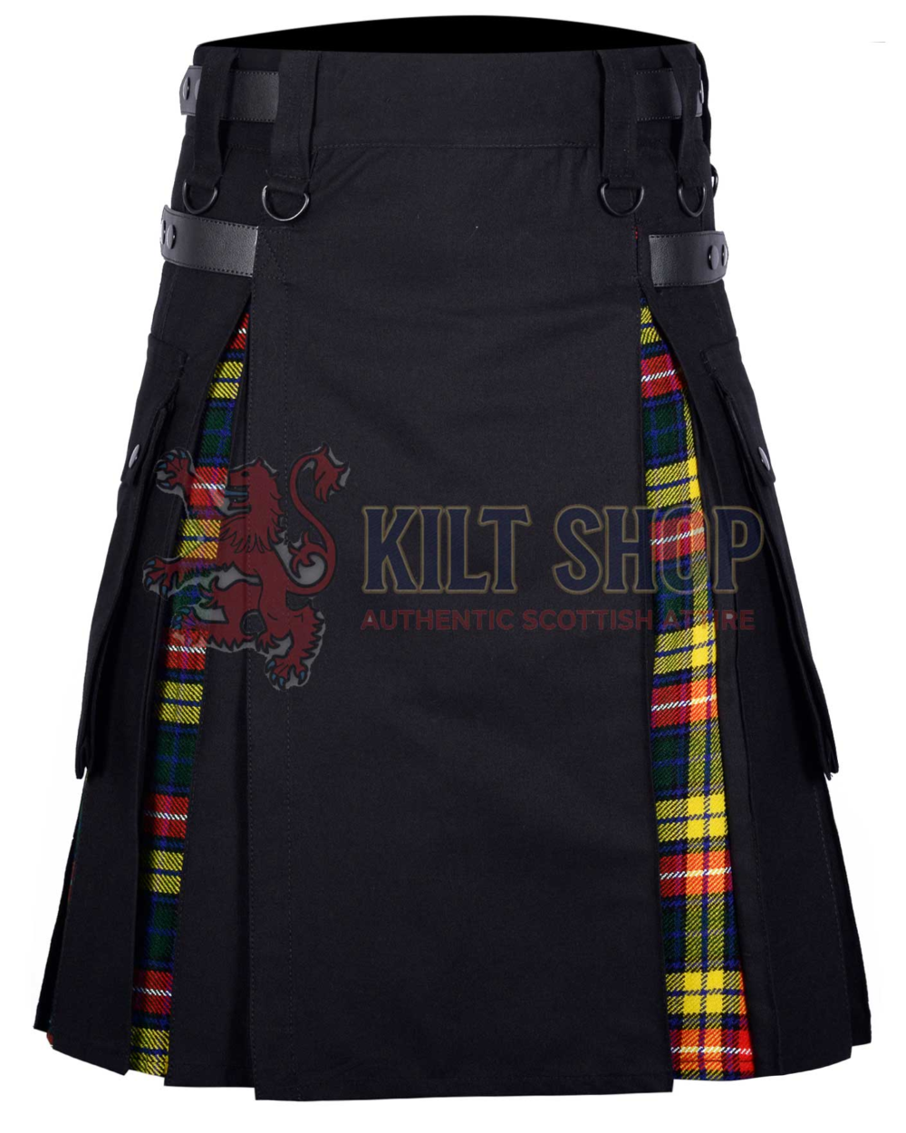 Black Cotton Buchanan Tartan Hybrid Kilt