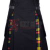 Black Cotton Buchanan Tartan Hybrid Kilt