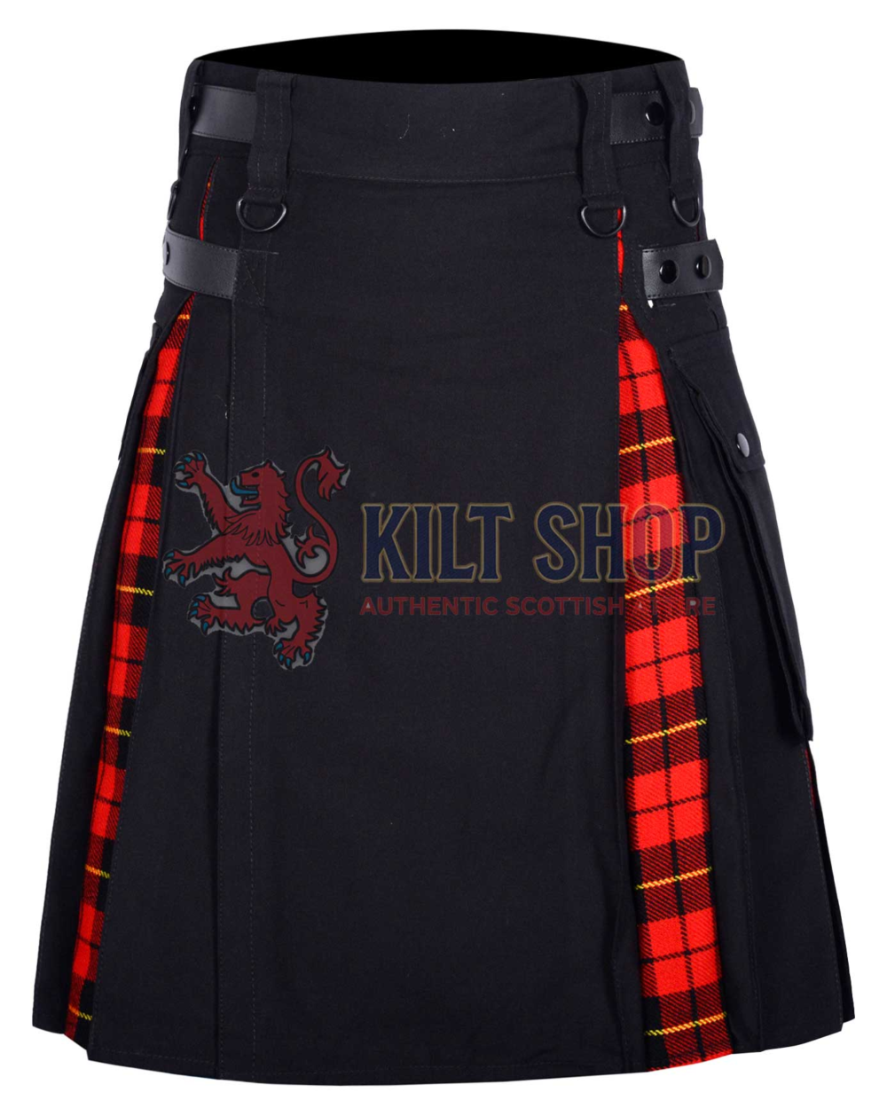 Black Cotton Wallace Tartan Hybrid Kilt