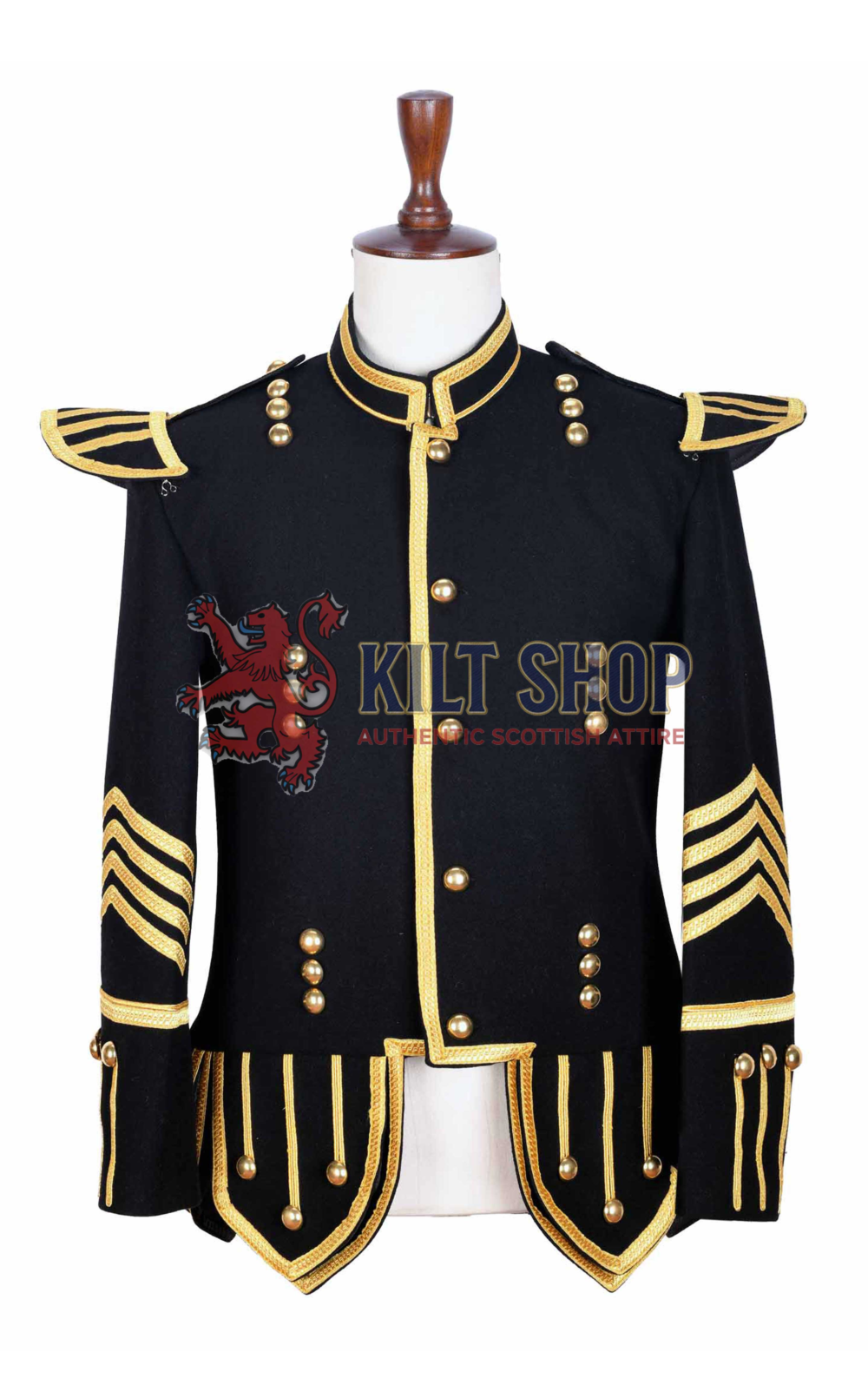 Black Gold Military Doublet Jacket