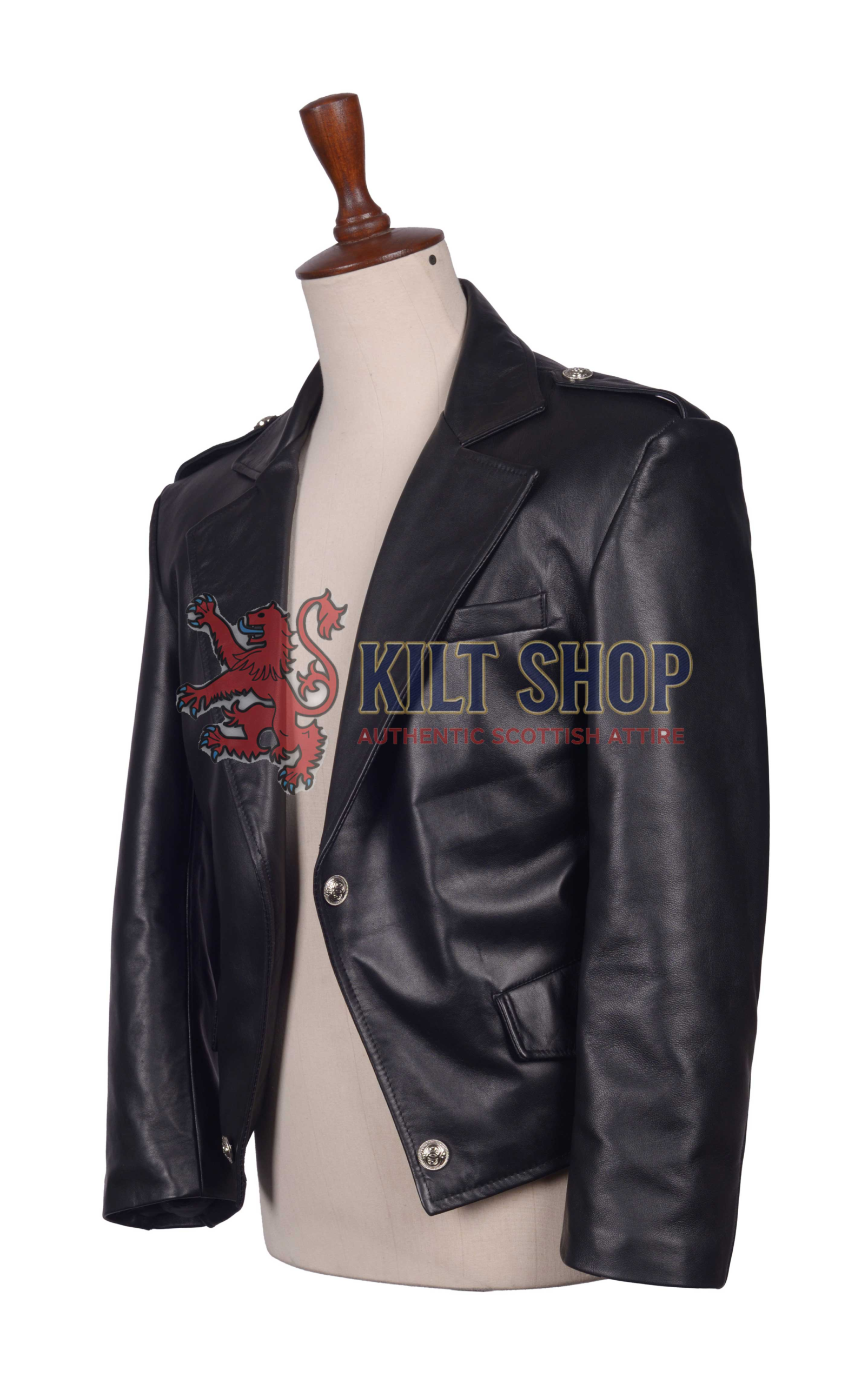 Black Leather Prince Charlie Jacket