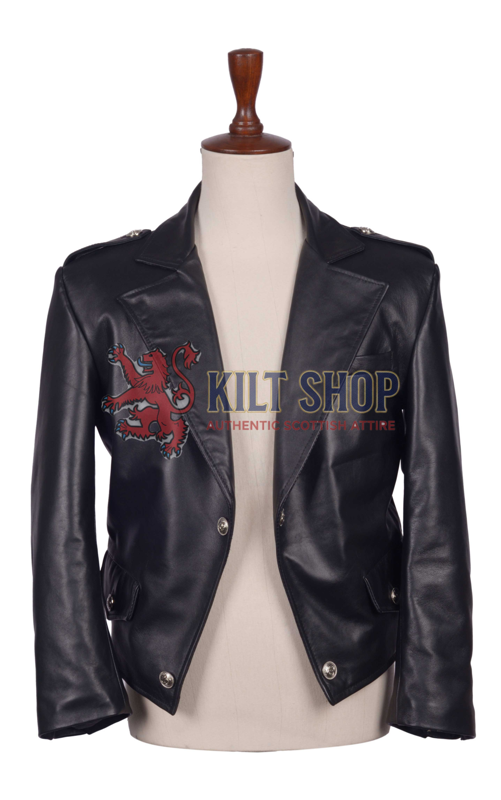 Black Leather Prince Charlie Jacket