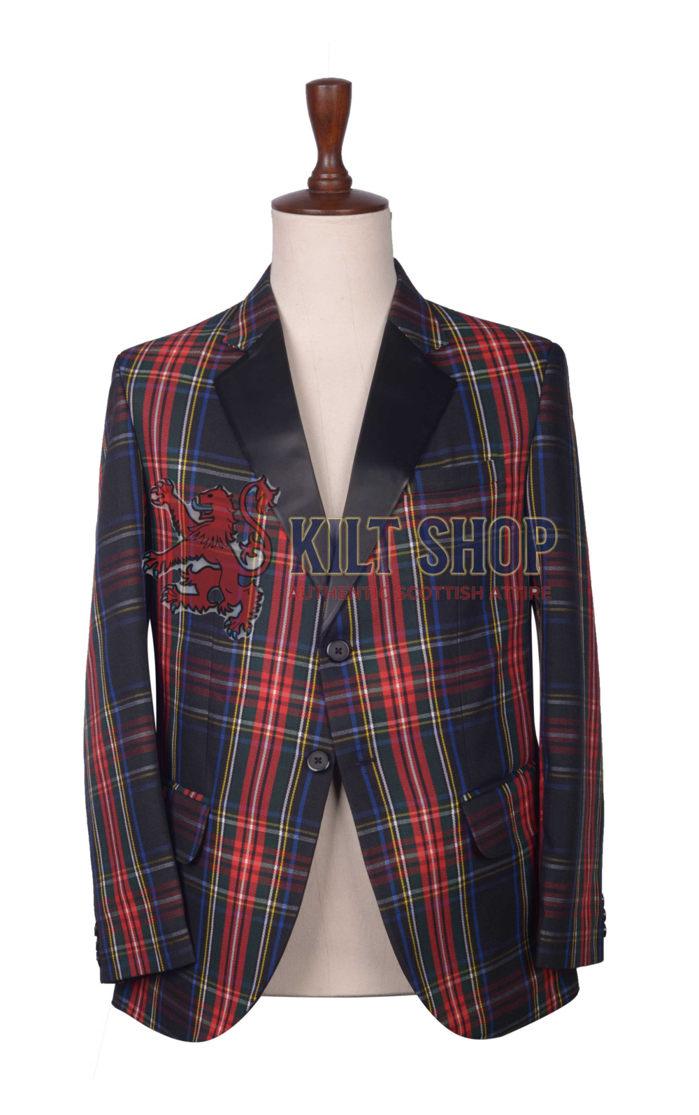 Black Stewart Tartan Scottish Jacket