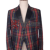 Black Stewart Tartan Scottish Jacket