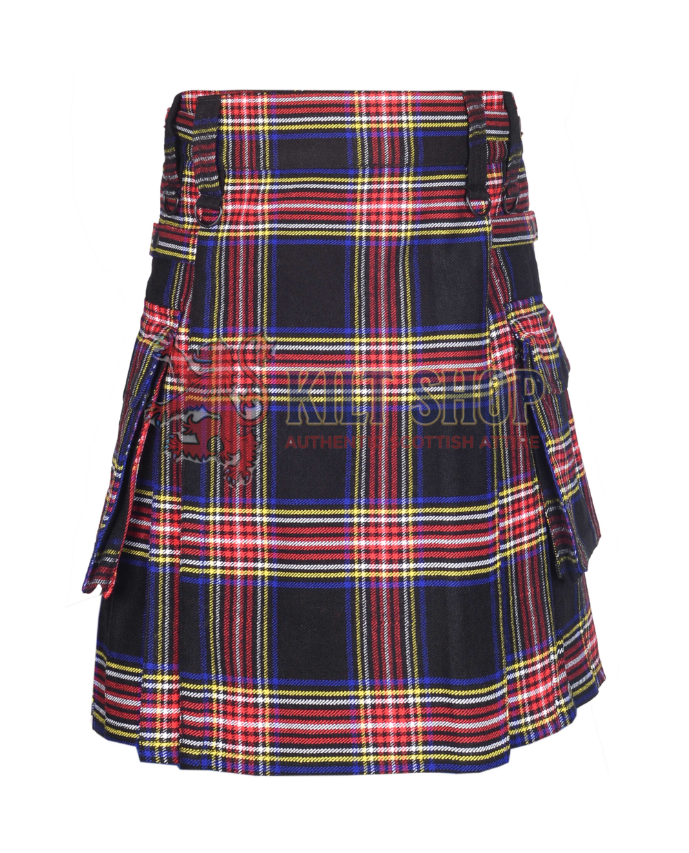 Black Stewart Tartan Utility Kilt