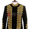 Black Velvet Military Gold Braided Jacket