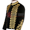 Black Velvet Military Gold Braided Jacket