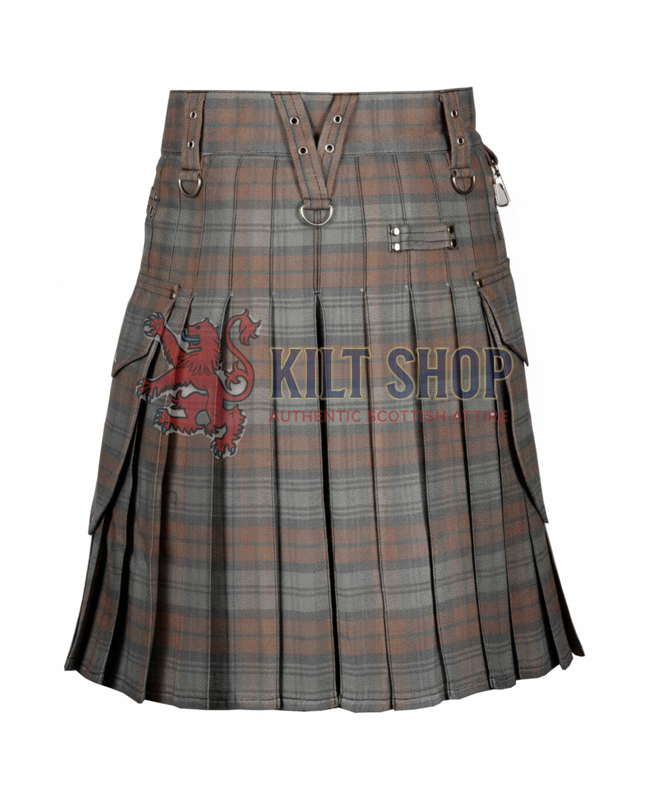 Black Watch Weathered Tartan Utility Kilt - Image 2