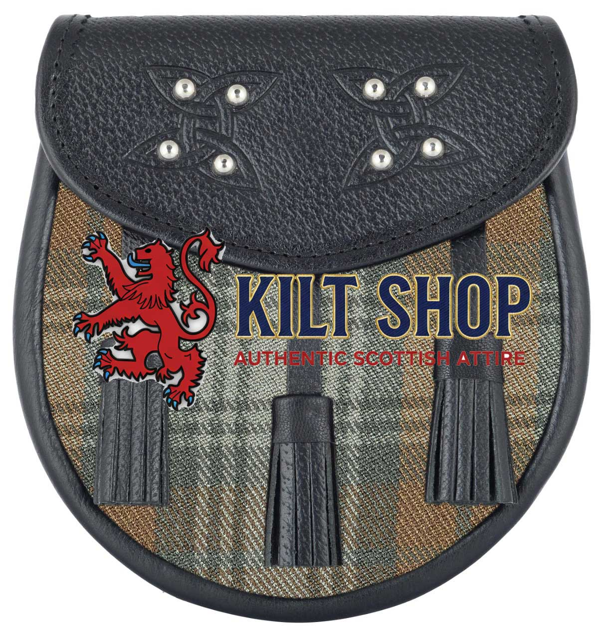 Men's Scottish Black Watch Weathered Tartan Sporran