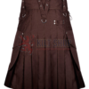 Brown Cotton Utility Kilt